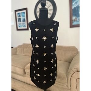 Ark & Co. Black Dress with Crystal Designs, Size Large